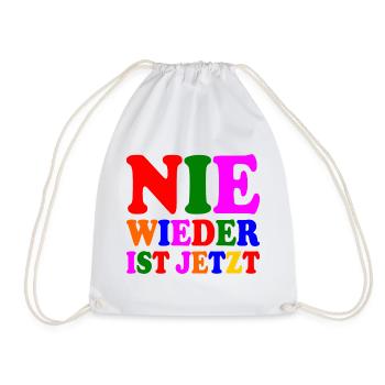 Nie wieder ist jetzt - Turnbeutel - Weiß - Vorne
