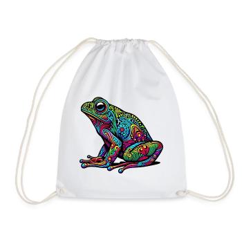 Frog - Drawstring Bag - white - Front