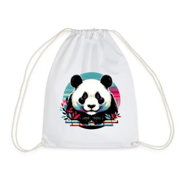 Panda - Turnbeutel - Weiß - Vorne