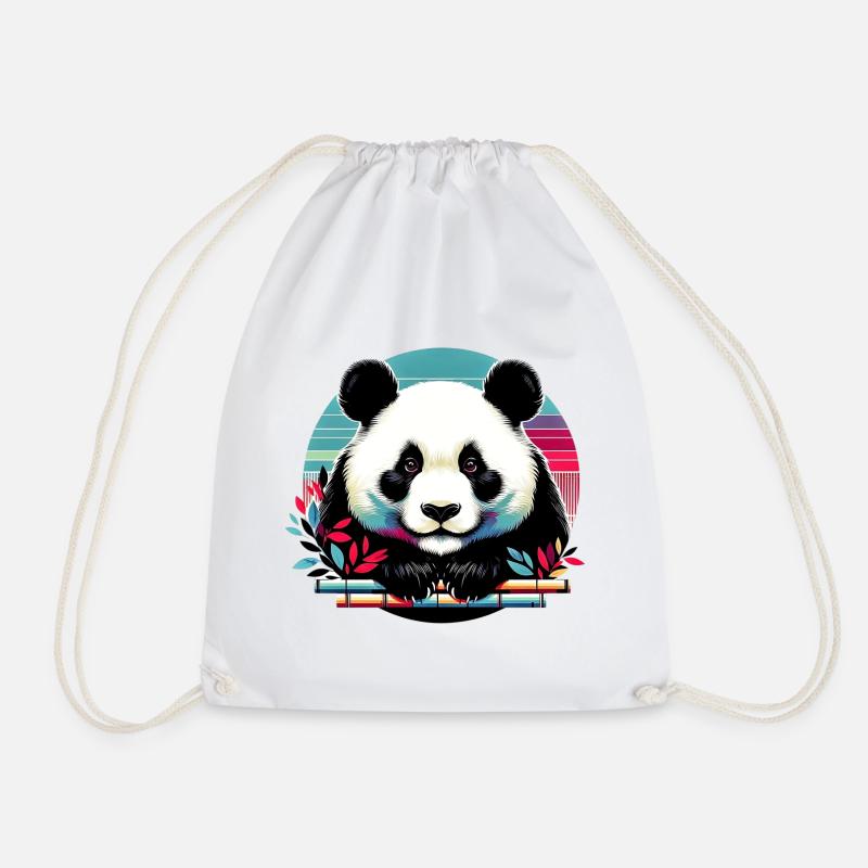 Panda - Turnbeutel - Weiß