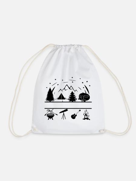 Camping Life Banner - Turnbeutel - Weiß