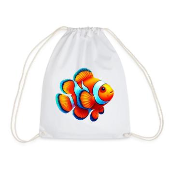 Poisson-clown - Sac de sport léger - blanc - Devant