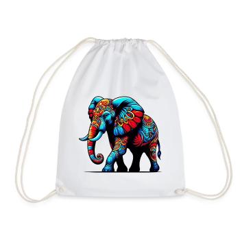 Éléphant - Sac de sport léger - blanc - Devant