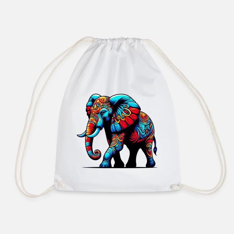 Elefant - Turnbeutel - Weiß