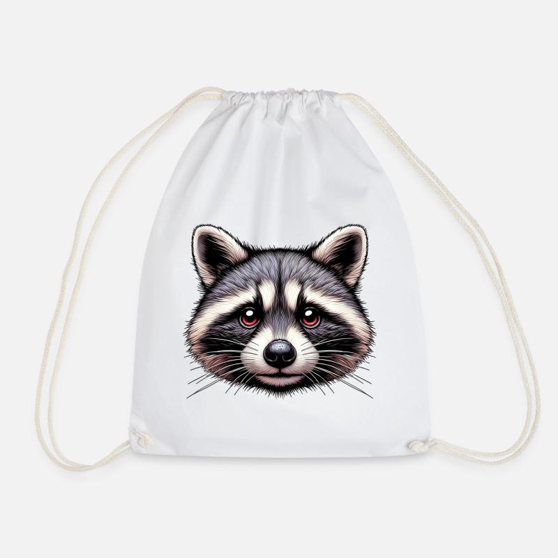 Waschbär - Turnbeutel - Weiß