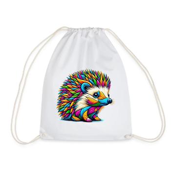 Hedgehog - Drawstring Bag - white - Front