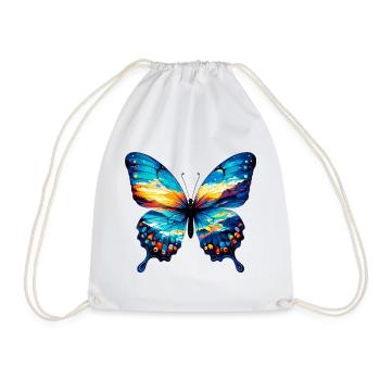 Schmetterling - Turnbeutel - Weiß - Vorne