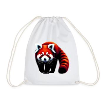 Roter Panda - Turnbeutel - Weiß - Vorne