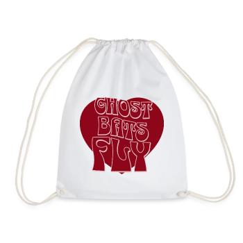 Ghost Bats Fly - Drawstring Bag - white - Front