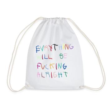 Everything will be alright bunt - Drawstring Bag - white - Front