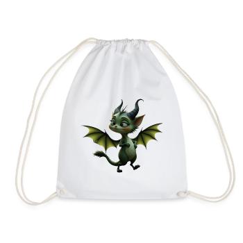 Dragon Vert Ailé - Sac de sport léger - blanc - Devant
