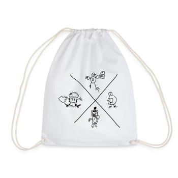 Noyau de Gribouillis - Sac de sport léger - blanc - Devant