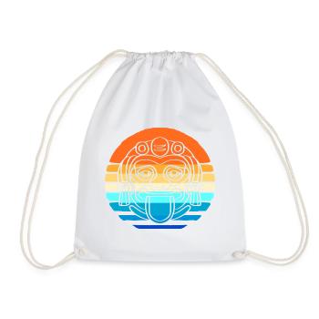 Inca Mayan calendar aztec - Drawstring Bag - white - Front
