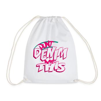Don't Denim Me This - Drawstring Bag - white - Front