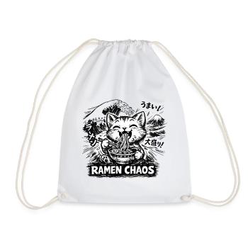 Ramen Nouilles, Amoureux des Chats, Kats Kawaii Rétro - Sac de sport léger - blanc - Devant