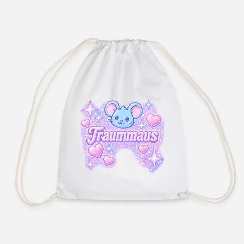 dream mouse / y2k design - Drawstring Bag - white