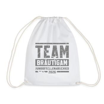 JGA 2026 Team Brautigam Junggesellenabschied - Turnbeutel - Weiß - Vorne