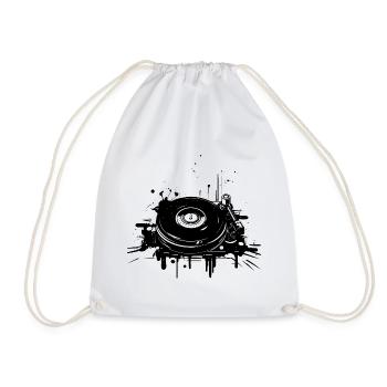 Disque vinyle DJ - Sac de sport léger - blanc - Devant