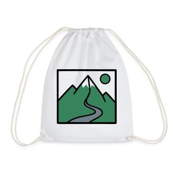 Mountain Landscape Hiking Hiking Mountaineers - Drawstring Bag - white - Front