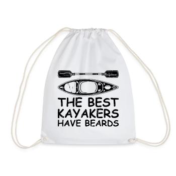 Les meilleurs kayakistes ont la barbe - Funny Canoeing Kay - Sac de sport léger - blanc - Devant