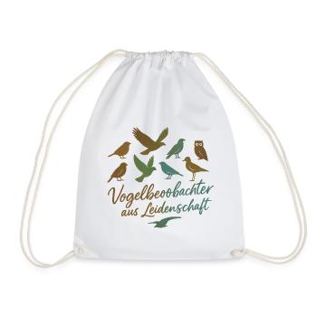 Vogelbeobachter aus Leidenschaft - Turnbeutel - Weiß - Vorne