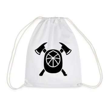 Euro Feuerwehrhelm Silhouette - Turnbeutel - Weiß - Vorne