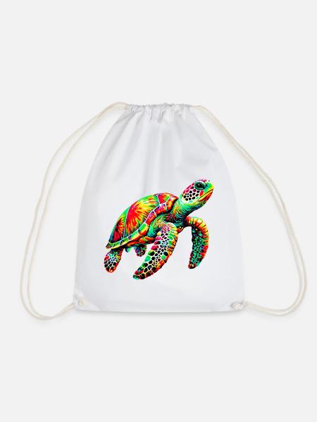 Schildkröte - Turnbeutel - Weiß