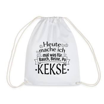 Bauch, Beine und Po (Kekse) - Turnbeutel - Weiß - Vorne