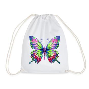 Schmetterling - Turnbeutel - Weiß - Vorne