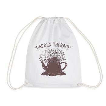 Garten Therapy Teekanne Motiv - Turnbeutel - Weiß - Vorne
