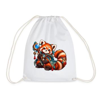 Kawaii Mystischer Roter Panda - Turnbeutel - Weiß - Vorne