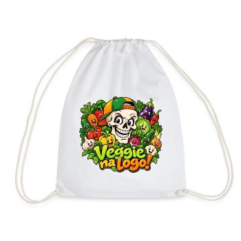 Veggie Skull - Turnbeutel - Weiß - Vorne