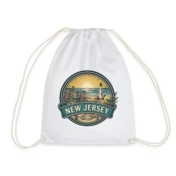 New Jersey Cape May Coast Retro-Reisegeschenk - Turnbeutel - Weiß - Vorne