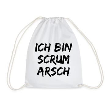 ICH BIN SCRUM ARSCH AGILE TEAM PROJEKTMANAGER  - Turnbeutel - Weiß - Vorne