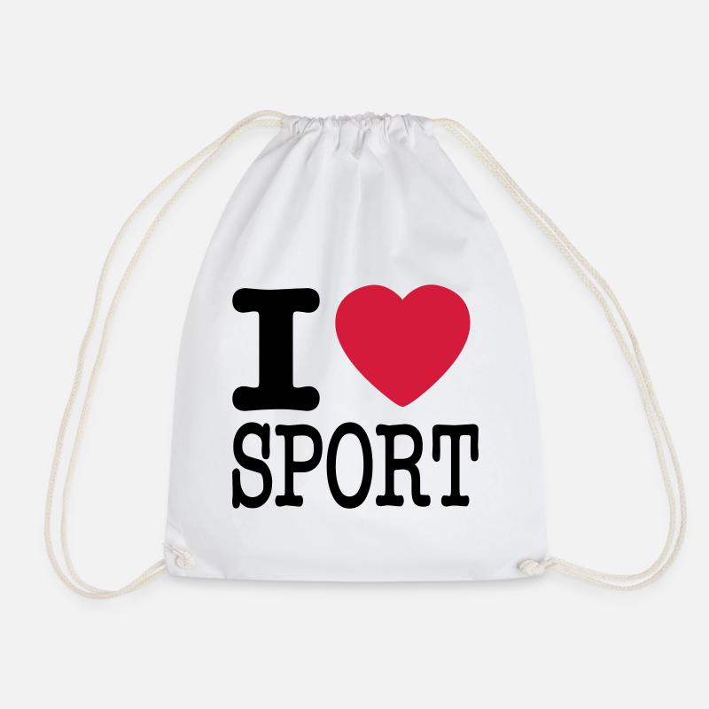 Ich liebe Sport - Turnbeutel - Weiß