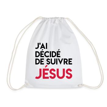 J'ai décidé de suivre Jésus - Sac de sport léger - blanc - Devant
