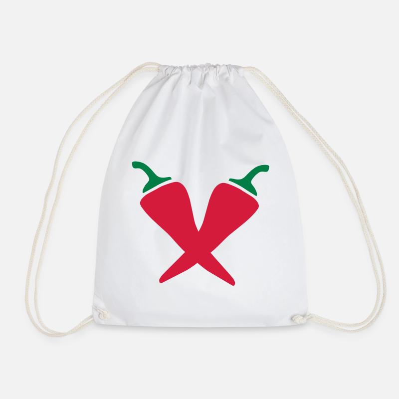 Chillies - Drawstring Bag - white