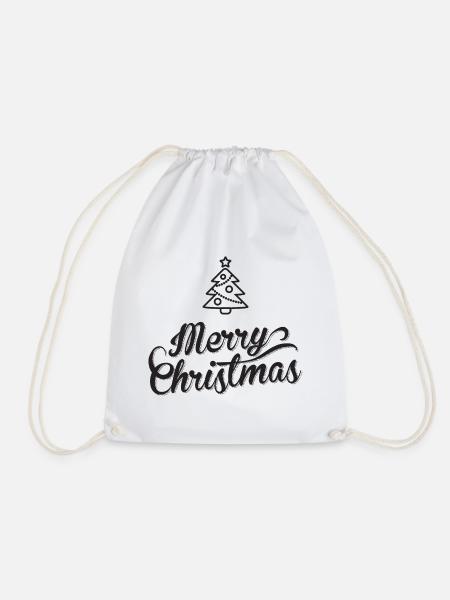 Frohe, frohe Weihnachten - Turnbeutel - Weiß