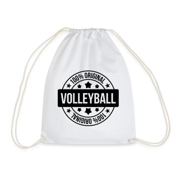 Volleyball - Volley Ball - Sport - Sportsman - Drawstring Bag - white - Front