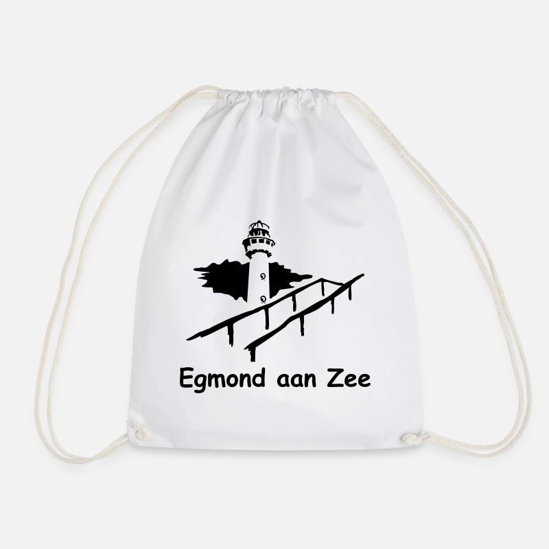 Egmond aan Zee Leuchtturm - Turnbeutel - Weiß