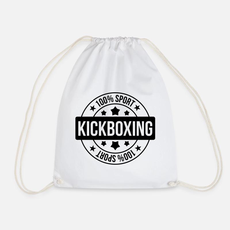 Kickboxen / Kickboxing / Kickboxer / Kick Boxing - Turnbeutel - Weiß