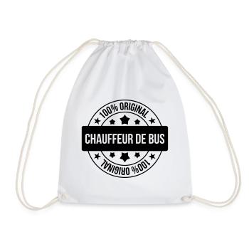 Bus / Conducteur / Travail / Métier / Job - Sac de sport léger - blanc - Devant