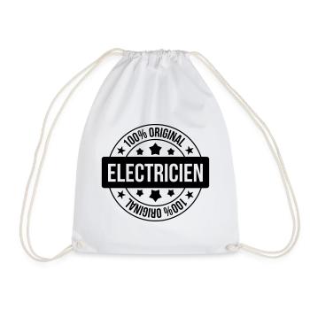 Elektriker / Elektrizität / Arbeit / Job - Turnbeutel - Weiß - Vorne