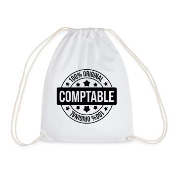 comptable / comptabilité / argent / Finance / Euro - Sac de sport léger - blanc - Devant