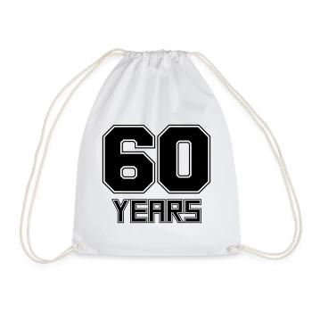 60 Jahre - Turnbeutel - Weiß - Vorne
