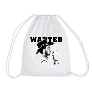 Symbole de cowboy recherché Logo Symbole de l’Ouest - Sac de sport léger - blanc - Devant
