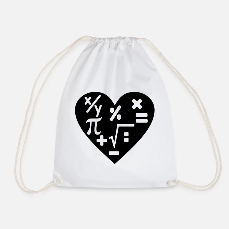 Math arithmetic - Drawstring Bag - white