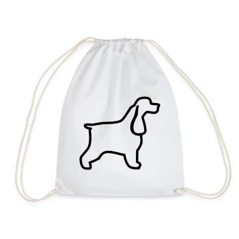 Plan cocker anglais - Sac de sport léger - blanc - Devant