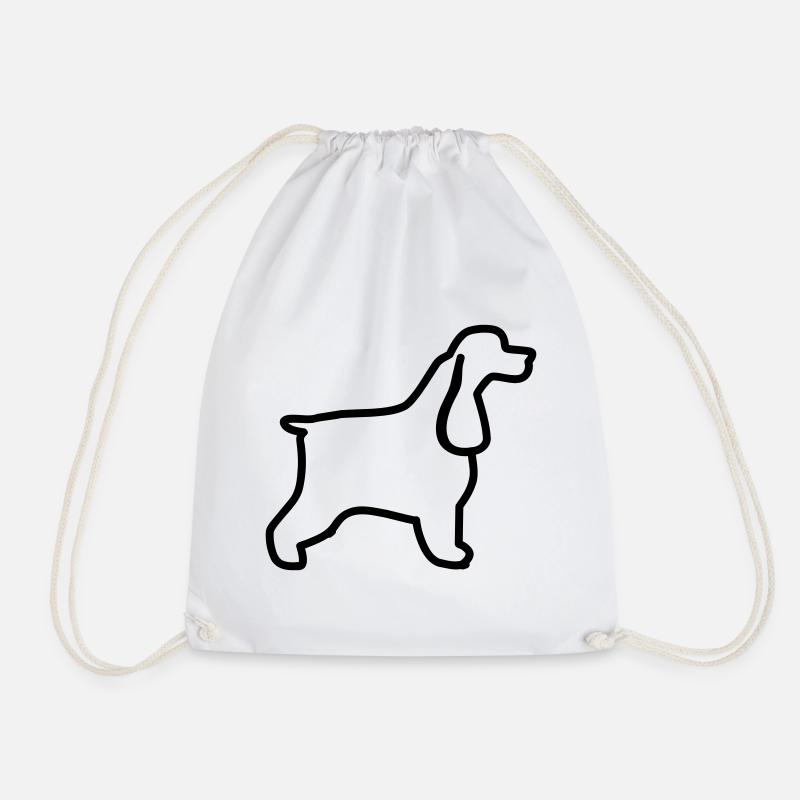 Plan cocker anglais - Sac de sport léger - blanc