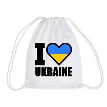 Ukraine - Drawstring Bag - white - Front